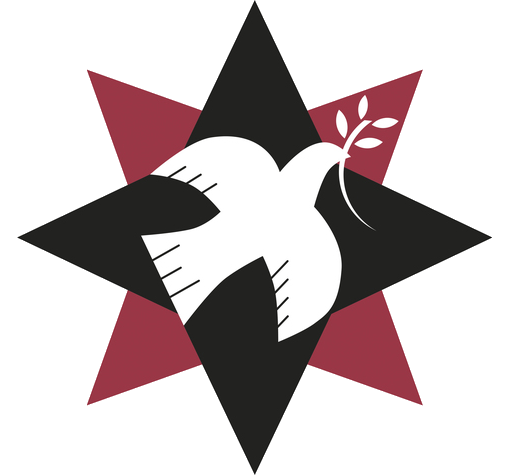 Quaker overlapping stars with peace dove