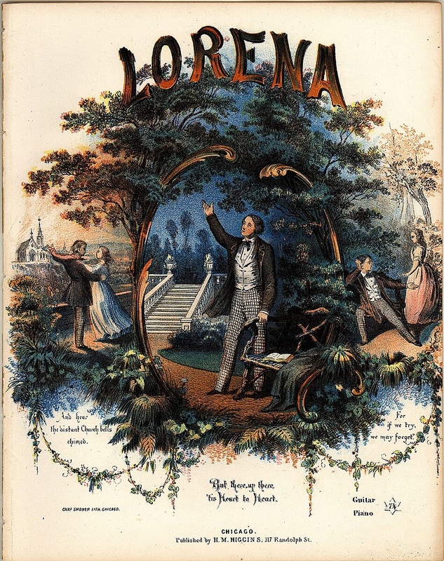 Lorena Sheet Music Cover, 2870s