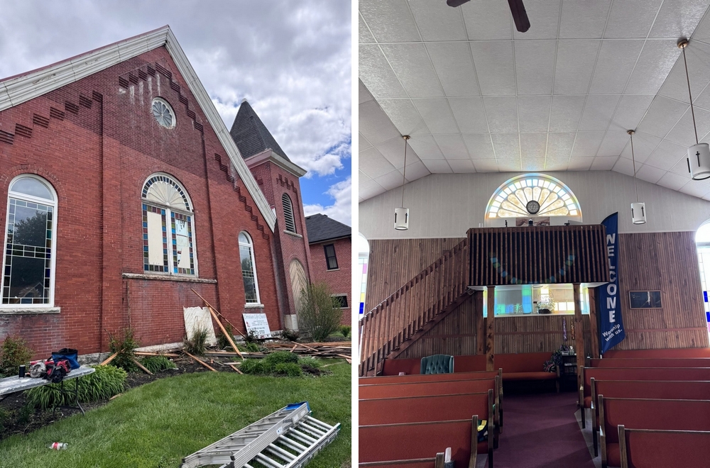 Church being restored
