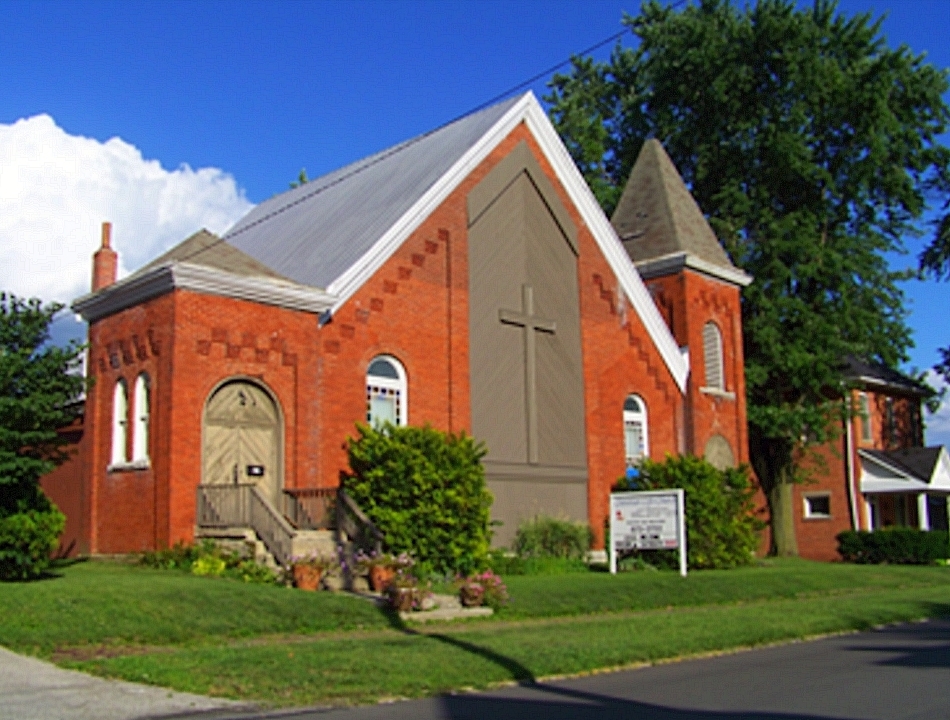 Church front before current repairs and renovation