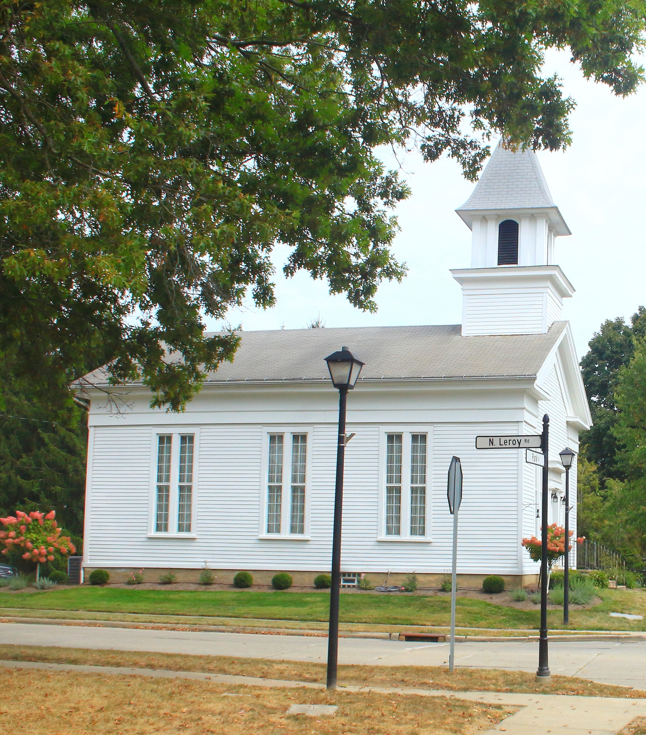 Universalist Church Sanctuary, Sideview from N.. LeRoy St., Westfield Center, OH