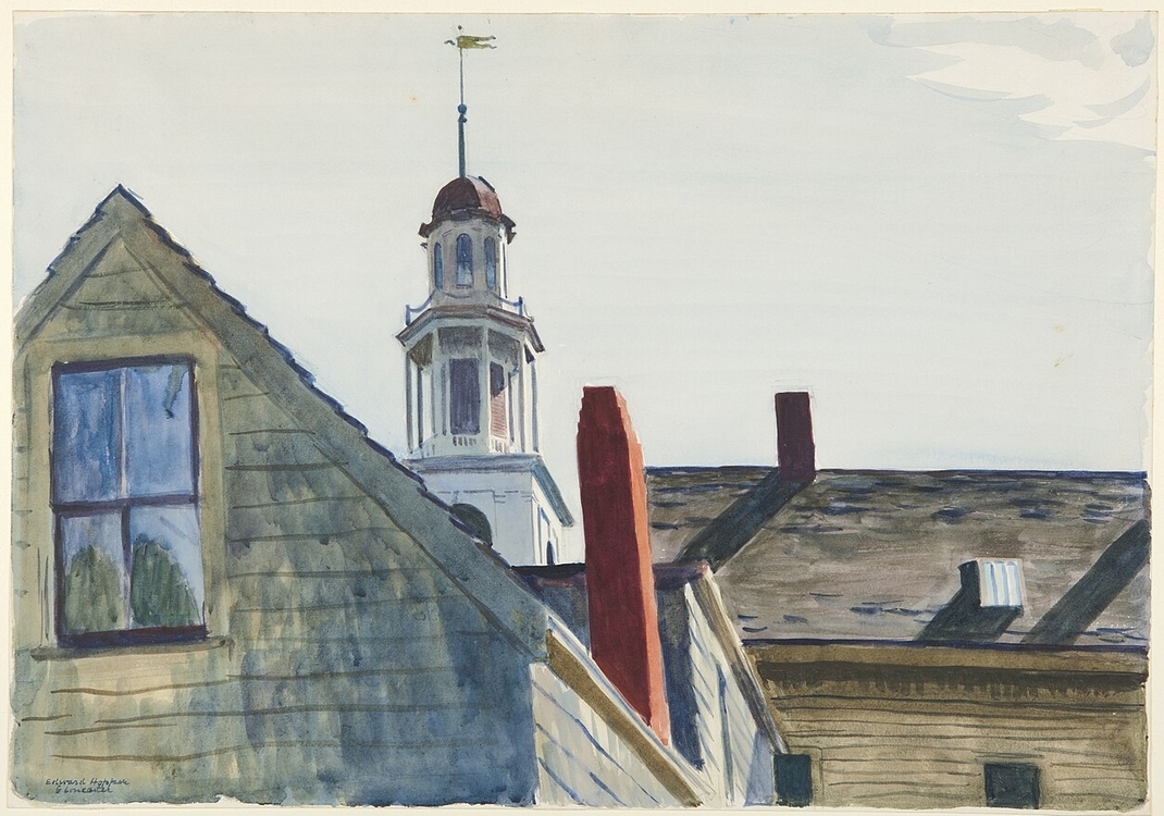 First Universalist Church, Gloucester, MA (Edward_Hopper, 1926)