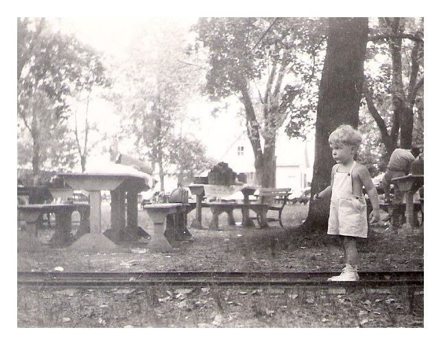 'Walkin' the Rails,' Me walking along a park railroad track