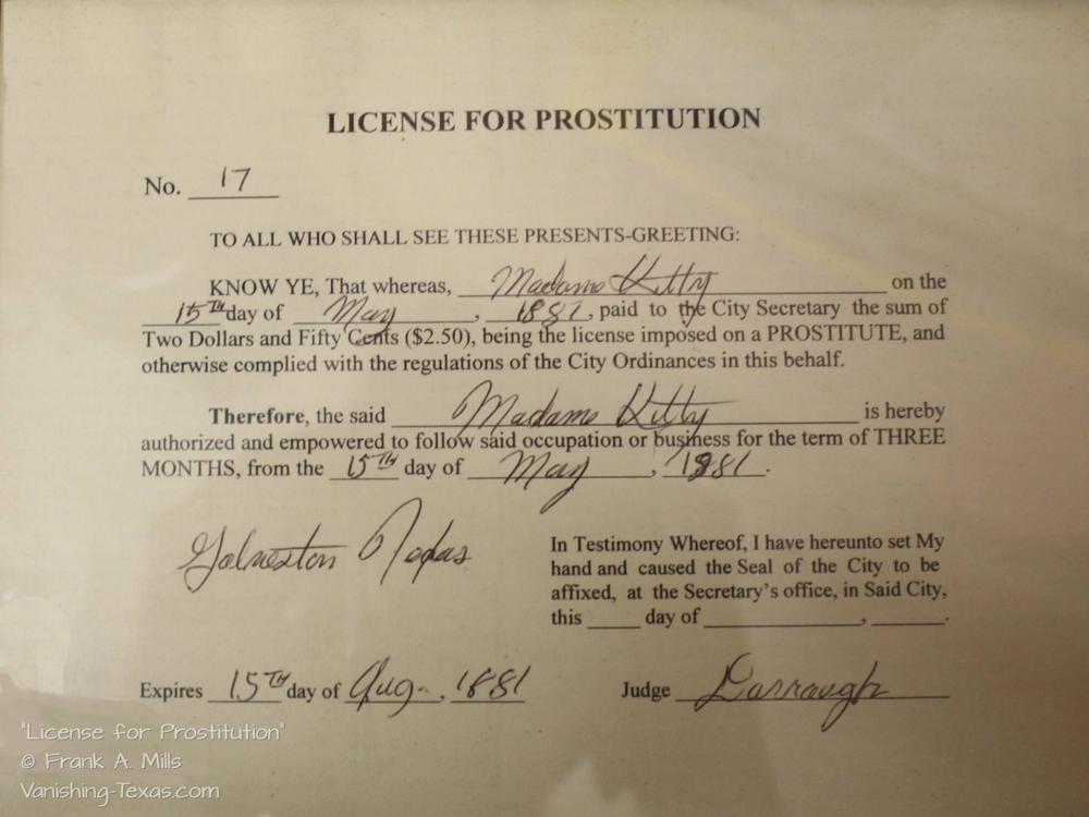 License for Prostitution